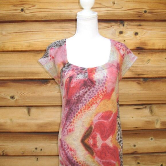 Multi Color Alpaca Wool Knit Dress - Picture 3 of 8